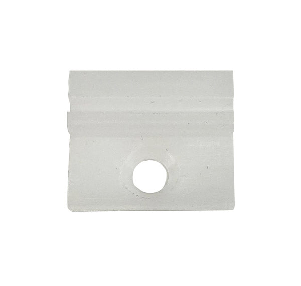 Placa de plástico para fijar la tira de acabado al perfil de la pared