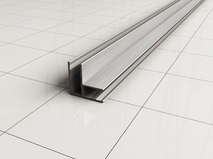 Wiesbaden hoekprofiel tbv glaswand 1cm 200cm geb.staal - WDtegels