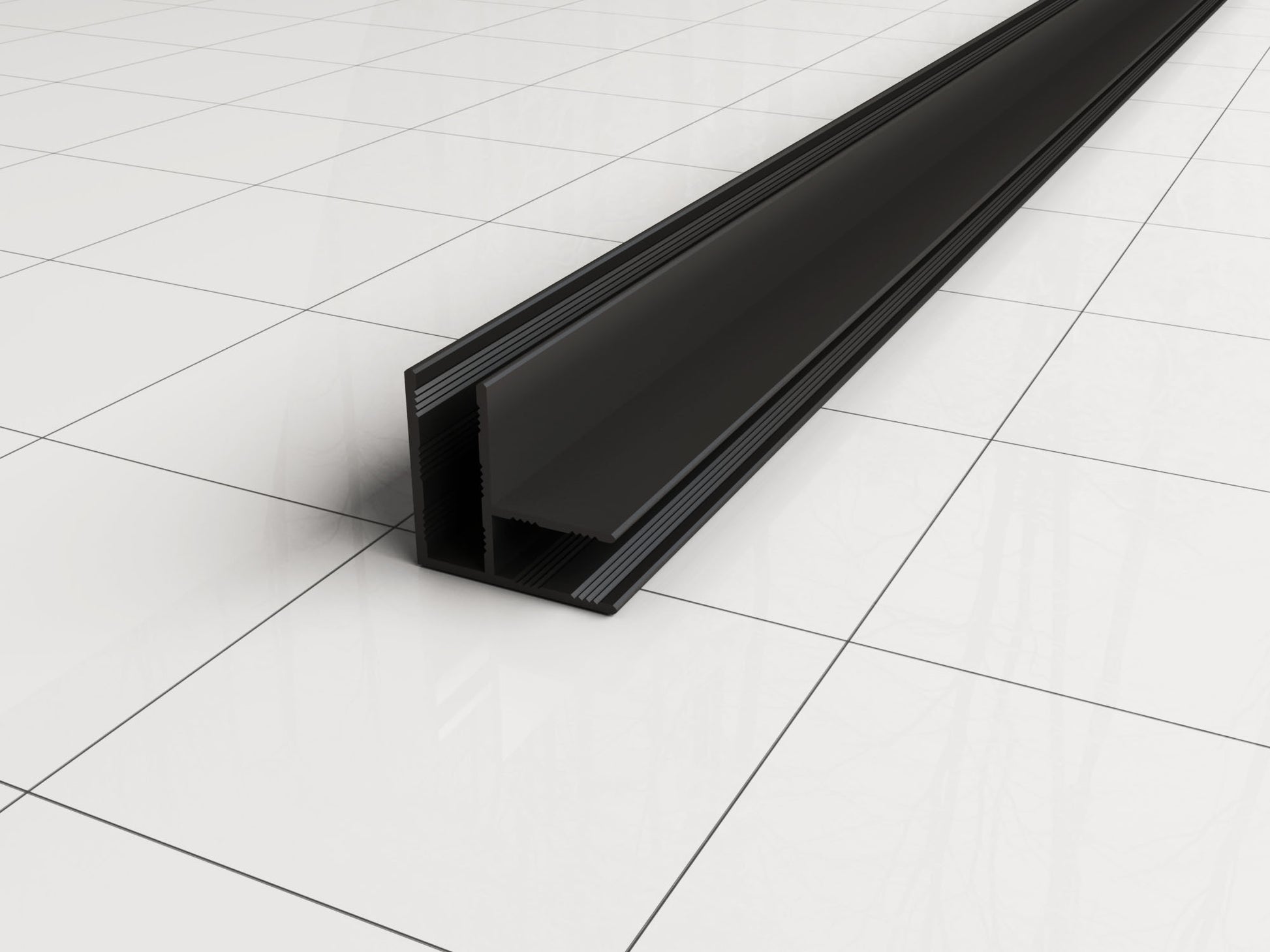 Slim hoekprofiel 2000 x 10 mm mat zwart - WDtegels
