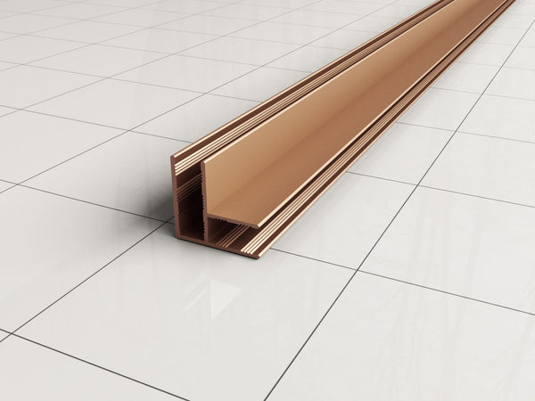 Wiesbaden hoekprofiel tbv glaswand 1x200cm koper