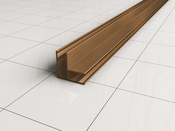 Slim hoekprofiel | 200cm x 10mm | Geborsteld brons koper