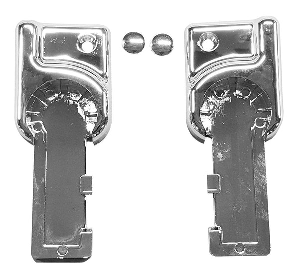 Placa base cromada para puerta batiente de perfil 20.3840 20.3841