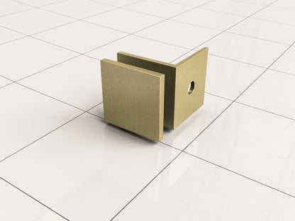 Less glaskoppelingset voor profielloze inloopdouche 2 stuks geborsteld messing - WDtegels