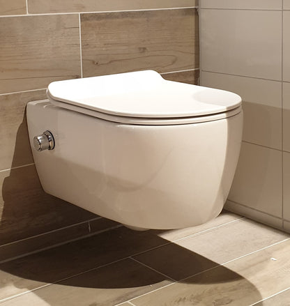 Inodoro de pared Easy Flush Slim con bidé
