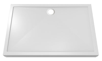 Douchebak rechthoek 140 x 90 x 4 cm acryl glans wit - WDtegels