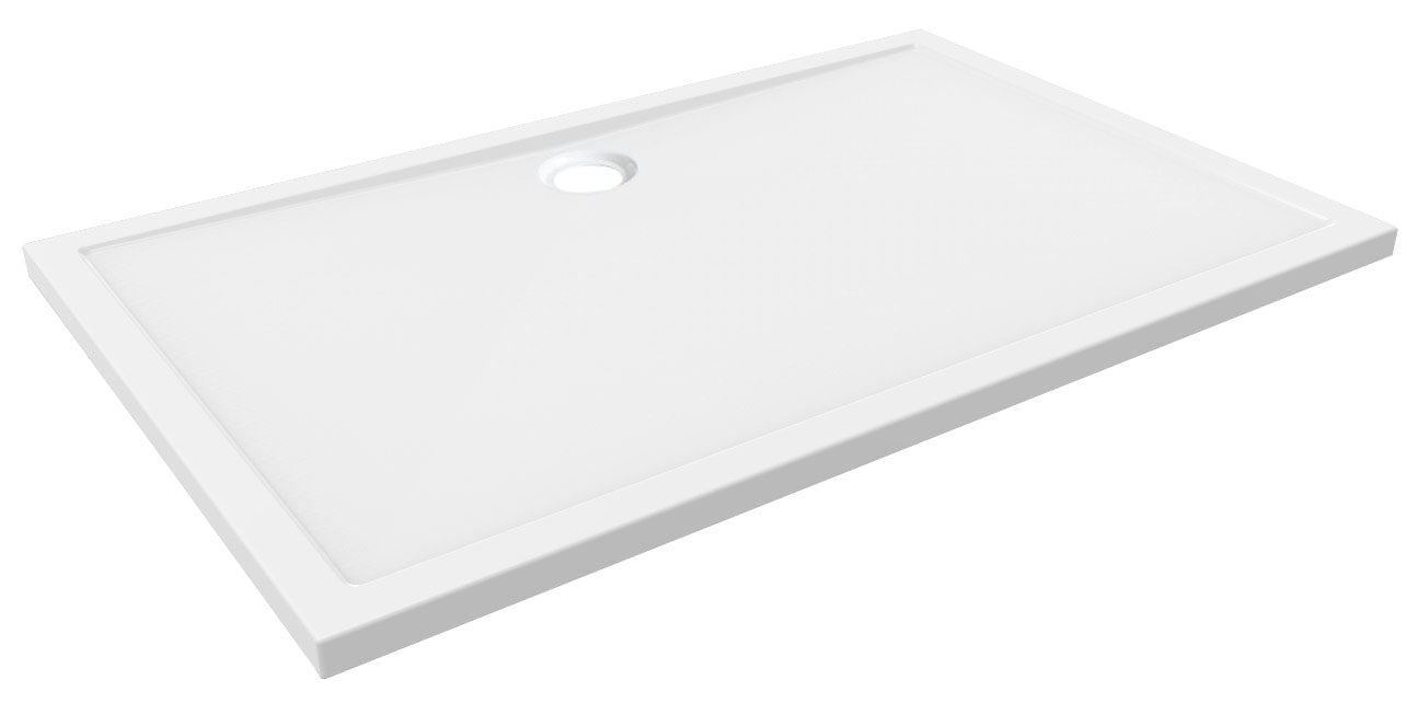 Douchebak rechthoek 140 x 90 x 4 cm acryl glans wit - WDtegels