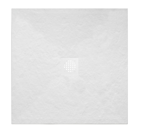 Stonea douchebak antislip composiet | 90x90x3cm | Inkortbaar | Mat wit