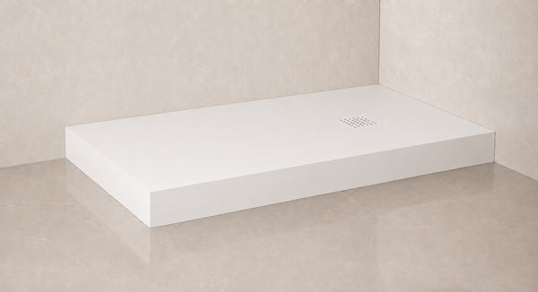 Stonea voorzetpaneel met potenset | 90-80x100-70cm | Inkortbaar | Mat wit