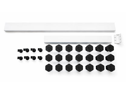 Stonea voorzetpaneel met potenset 90-80x180-150cm Inkortbaar Mat wit - detailfoto