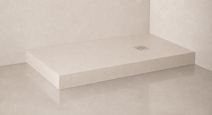Stonea voorzetpaneel met potenset 90-80x100-70cm Inkortbaar Beige