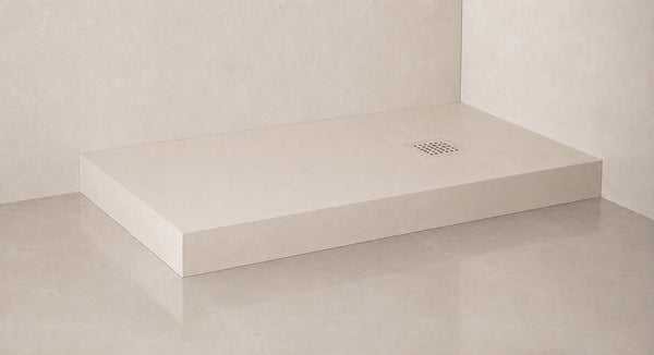 Stonea voorzetpaneel met potenset | 90-80x140-110cm | Inkortbaar | Beige