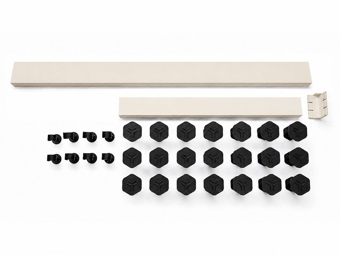 Stonea voorzetpaneel met potenset 90-80x180-150cm Inkortbaar Beige - detailfoto