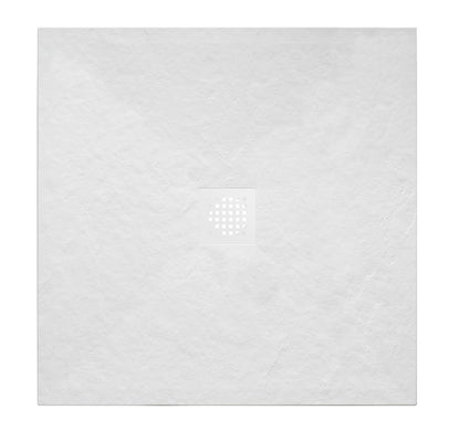 Stonea douchebak antislip composiet 100x100x3cm Inkortbaar Mat wit
