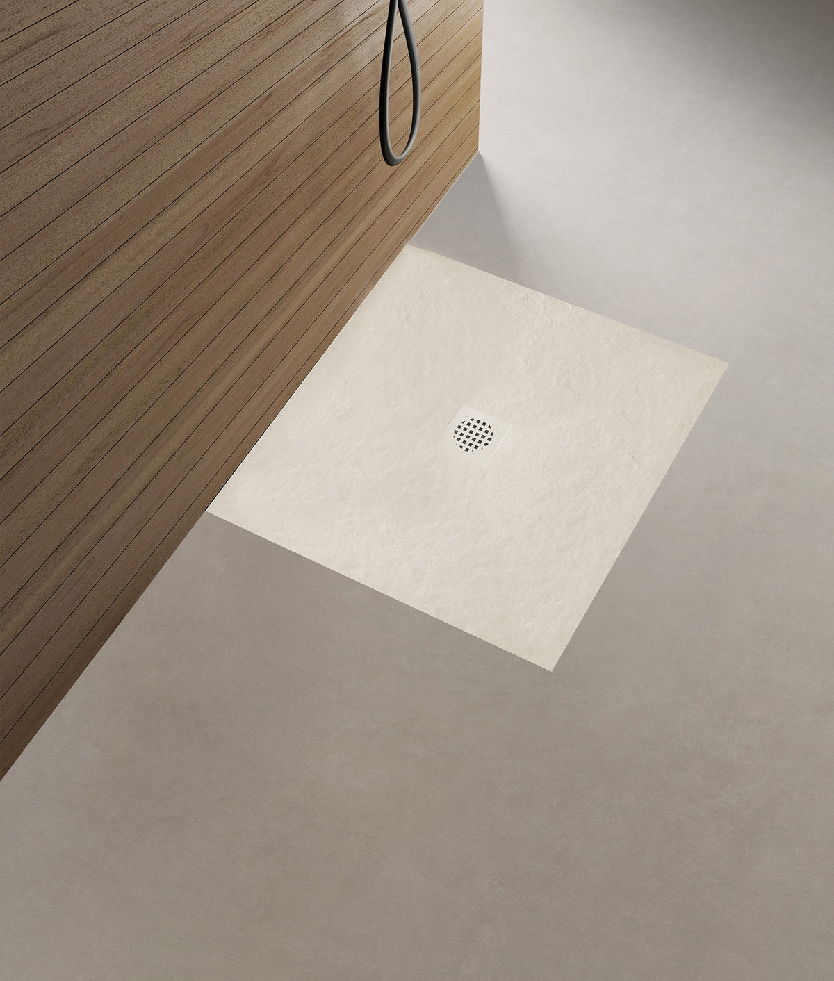 Stonea douchebak antislip composiet 100x100x3cm Inkortbaar Beige - detailfoto