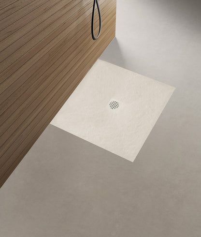 Stonea douchebak antislip composiet 100x100x3cm Inkortbaar Beige - detailfoto