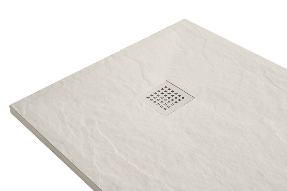 Stonea douchebak antislip composiet 100x100x3cm Inkortbaar Beige - sfeerbeeld
