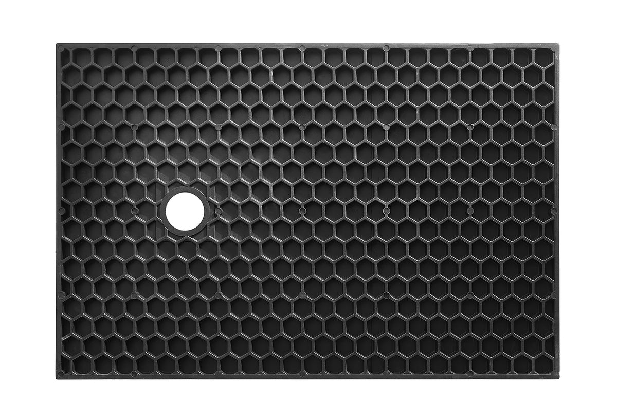 Stonea douchebak antislip composiet 100x100x3cm Inkortbaar Mat zwart - productfoto