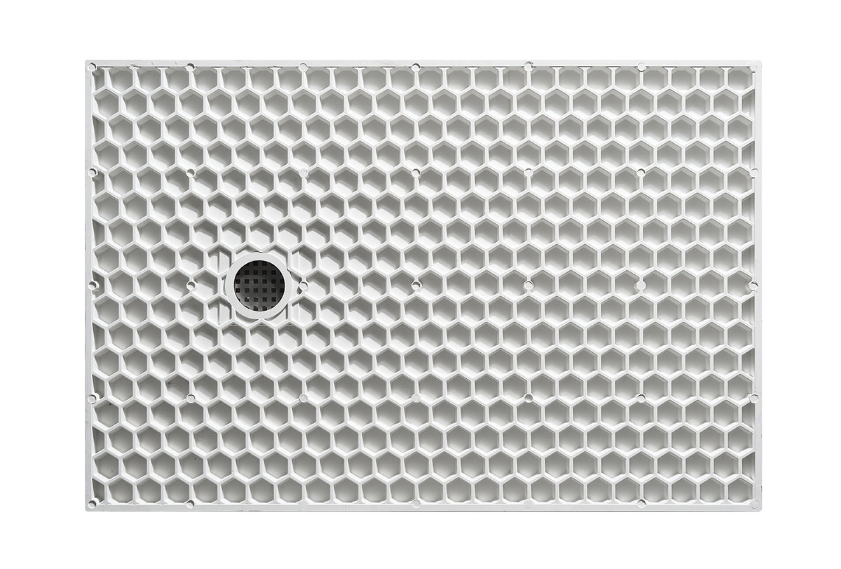 Stonea douchebak antislip composiet 100x120x3cm Inkortbaar Mat wit - productfoto