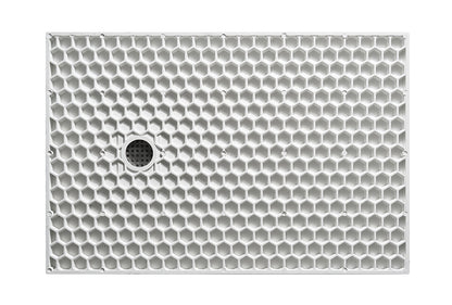 Stonea douchebak antislip composiet 100x120x3cm Inkortbaar Mat wit - productfoto