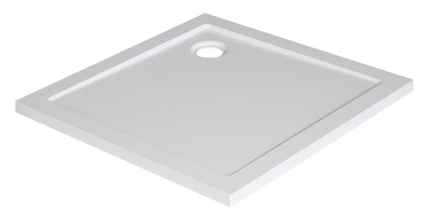 Plato de ducha de lujo SMC cuadrado | 80x80x4cm | blanco