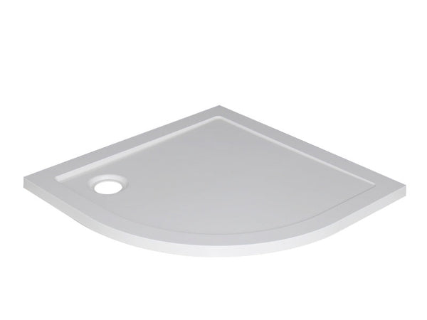 Plato de ducha de lujo SMC 1/4 redondo 900x900x40 empotrado blanco