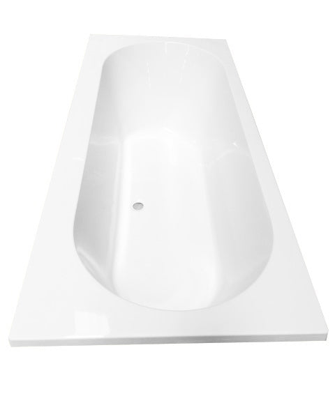 Portus RD inbouw duo ligbad 190x90x49 cm acryl glans wit - WDtegels