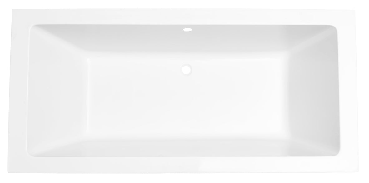 Santino SQ inbouw duo ligbad 180x80x49 cm acryl glans wit - WDtegels