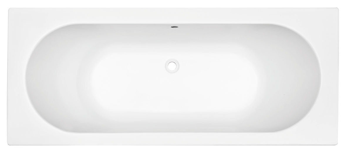 Portus RD inbouw duo ligbad 170x70x43 cm glans wit - WDtegels
