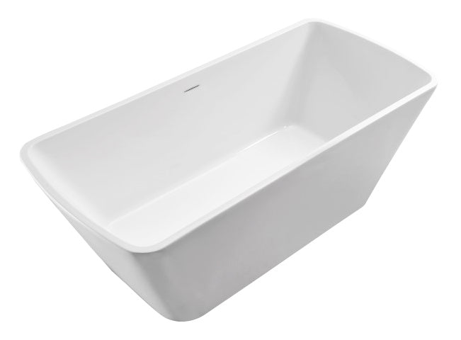 Wiesbaden Larx freestanding square acrylic bathtub 170 x 78 white