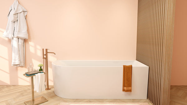 Wiesbaden Zenn Corner Bath Right | 180x80cm | Gloss White Acrylic