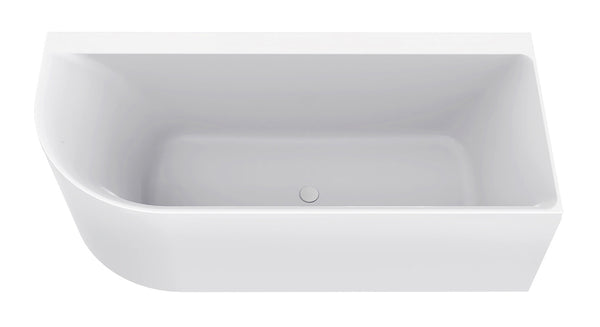 Bañera de esquina acrílica derecha Wiesbaden Corner 180x80 blanca