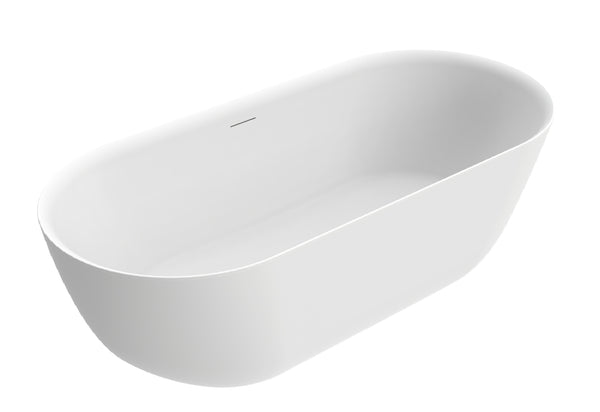 Trens freestanding bath 180 x 80 cm acrylic gloss white with waste gloss white