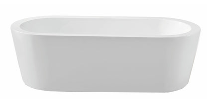 Bianco freestanding bath 178 x 80 cm acrylic gloss white with waste gloss white