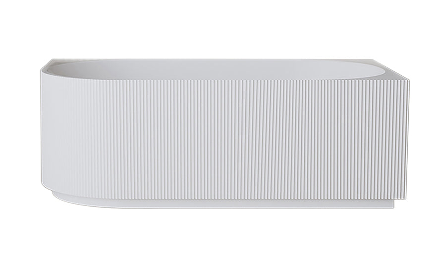 Rivi corner bath right 170 x 80 cm acrylic gloss white with washed gloss white