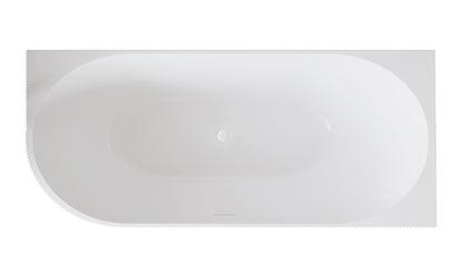 Rivi corner bath right 170 x 80 cm acrylic gloss white with washed gloss white