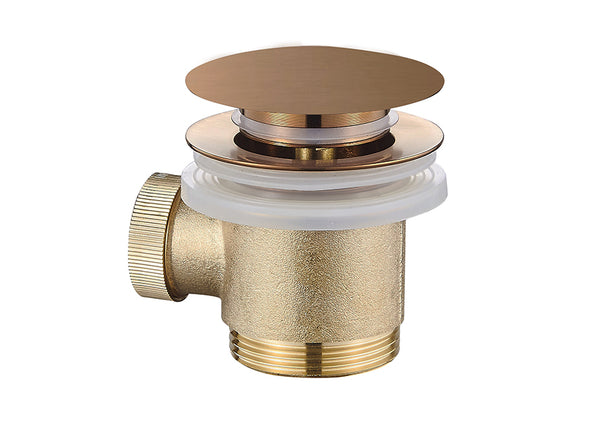 Caral clickwaste voor vrijstaand bad | 1 1/2" | Geborsteld brons koper PVD