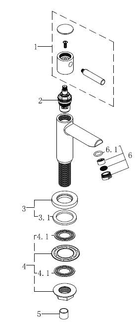 Wiesbaden Amador toiletkraan 1/2'' zwart - WDtegels
