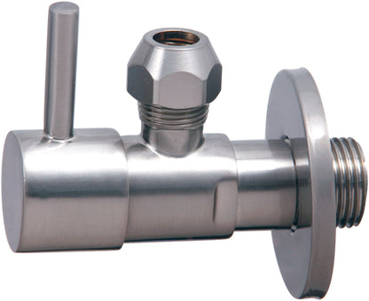 Minimal hoekstopkraan 1/2" x 3/8" of knel 10mm Geborsteld staal PVD