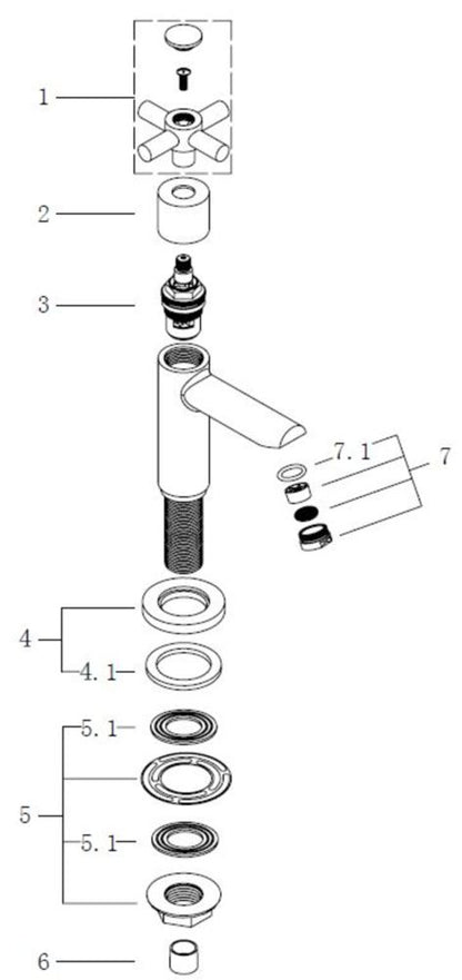 Asmaro toiletkraan chroom 8717306083614