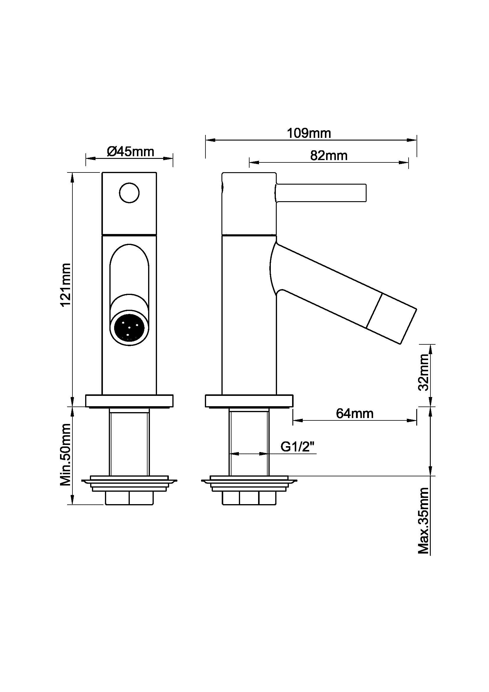 Benga fonteinkraan Kiwa 1/2'' | Chroom - WDtegels
