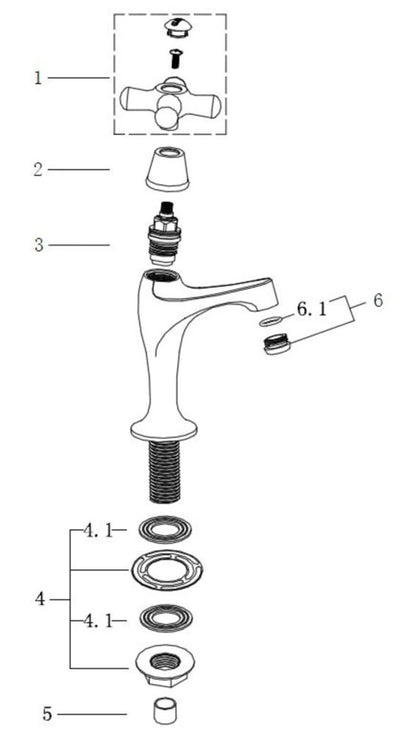 Wiesbaden Lento Toiletkraan 1/2'' chroom - WDtegels