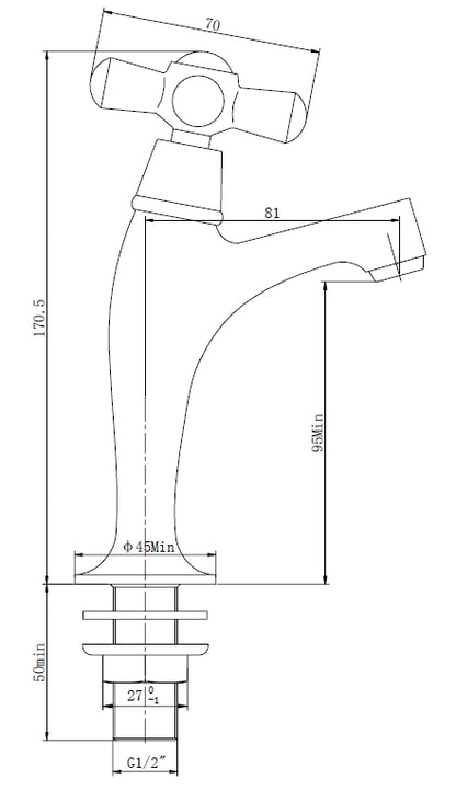 Lento fonteinkraan 1/2'' | Chroom - WDtegels