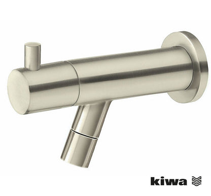 Amador fonteinkraan met muurbevestiging Kiwa 1/2'' geborsteld staal PVD - WDtegels
