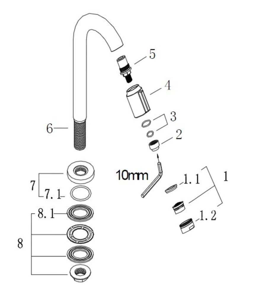Wiesbaden Victoria luxe toiletkraan 1/2''chroom - WDtegels