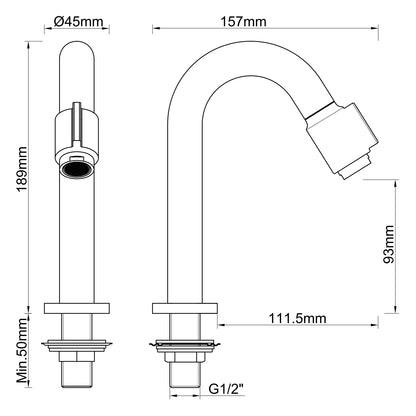 Caral Victoria fonteinkraan 1/2'' | Chroom - WDtegels