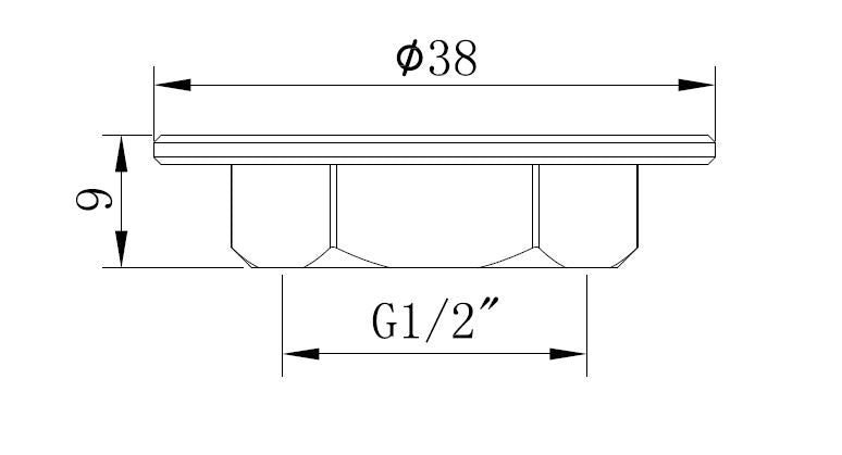 Bevestigingsmoer messing 1/2" - WDtegels