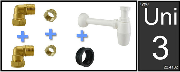 Uni-3 siphon connection set PVC
