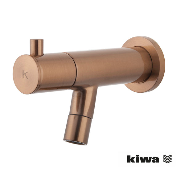 Amador fonteinkraan met muurbevestiging Kiwa 1/2'' | Geborsteld brons koper PVD