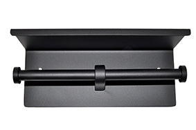 Wiesbaden Brush dubbele toiletrolhouder mat-zwart - WDtegels