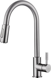 Wiesbaden 304-Benton stainless steel kitchen faucet + pull-out hand shower